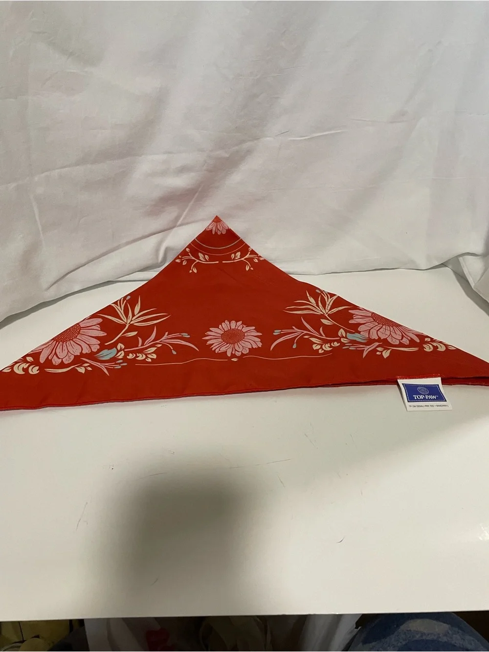 Top Paw Red Floral Bandana-Style Top